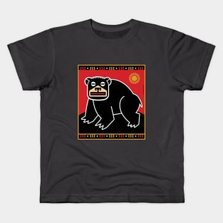 Big Black Bear Plaque Kids T-Shirt